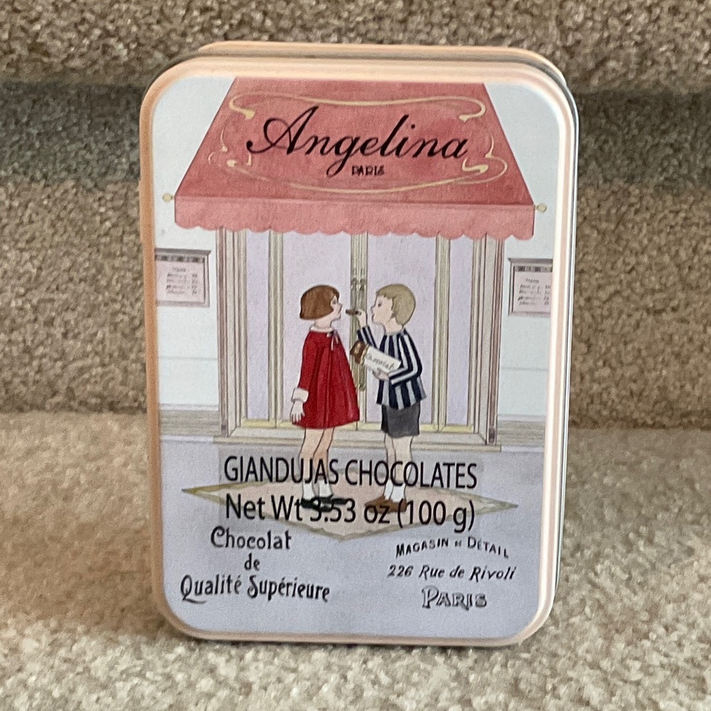 Angelina in Paris empty tin, 6 x4